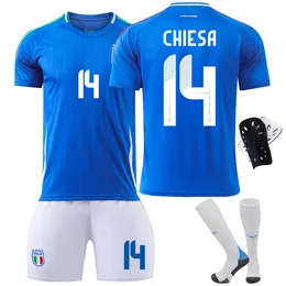 Soccer Jerseys Men's Tracksuits 2425 Cup Italian Football Jersey Size 14 Chiesa 18 Barrela 3 Di Marco Set