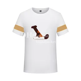 تصميم العلامة التجارية قمم الرجال الصيفية المحملات الفاخرة البيرة المطبوعة Tshirt عارضة أزياء الشارع الشارع ضمادة قصيرة الأكمام دبابات القطن النقي للشباب