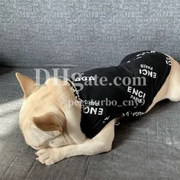 Designer -Hund -Westen Modebrief bedruckte Haustier Baumwolle T -Shirt Französisch Bulldog Schnauzer Bichon Pet Cat Dog Sommer Cool Weste