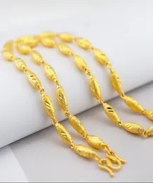 2019 New Sand Gold Solid Plated 24K 골드카 꽃 올리브 맨 039S 목걸이 지속되지 않음 8334509