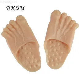 Slifors Bkqu Mark Funny Toe Slippers Simulazione Simulazione a cinque a cinque afte Carnevale Halloween Clown Scarpe 240506 240506