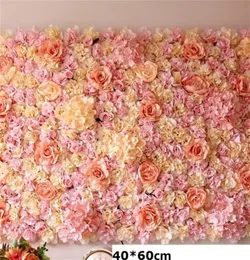 4060cm Flores artificiais tapete de seda rosa híbrida Flor da flor da flor Artificial Rose Peony Flower Wall Wedding Decoration T207723415