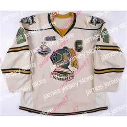 Хоккей в колледже носит Thr 402011 Jarred Tinordi London Knights Game Game Jersey 2012 Мемориальный кубок