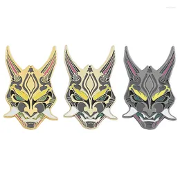 Broschen Spiel Genshin Impact Rolle Xiao Mask Merch Artefakt Anemo Metal Pins kreative Rucksack -Bag Cosplay Emaille Abzeichen