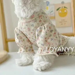 Одежда для собак цветочной рубашкой рубашки рукав кошачья одежда для маленьких собак юбка платье принцесса