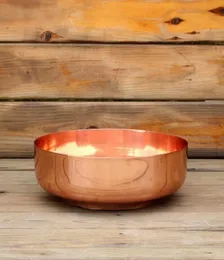 Copper Round Badrumsvask Nordisk mässingsplattform Övre bassäng Hushållens tvättställ El Wash -basin Antik tvättbas5828078