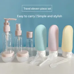 Dispensers 11 Piece Travel Suit Cosmetic Bottle Plastic Bottle Lotion Bottle Toner Bottle Spray Bottle Shampoo Soap and Shampoo Dispenser