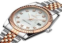 Famous Brand Fashion Luxury Steel Metal Band Rose Gold Bracelet Watch For Men and Women Gift Dress Watches Relogio Masculino CX2005076830