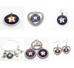 Team di baseball statunitense Houston Dangle Charm Calco per farina fai -da -te Braccialetti bottoni Accessori per gioielli sport239u3163784