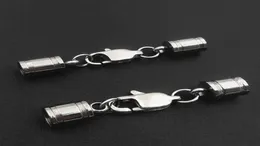 В целом кожаный шнур Crimps Clasps с помощью многократной застежки для лобстеров для выводов ювелирных изделий DIY Аксессуары Whole6868604