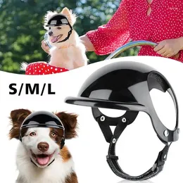 Köpek giyim serin siyah evcil hayvan bisiklet güvenlik şapkası ayarlanabilir kayışlar açık binicilik için uygun kasklar hareketli evcil hayvanlar köpek şapkaları