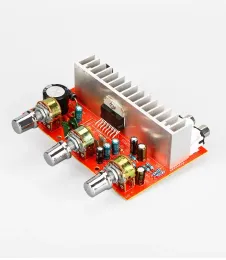 Amplifier DC 12V TDA7377 Audio Amplifier Power Board Stereo 2.0 ch 40w+40w RCA Treble Bass Adjustable