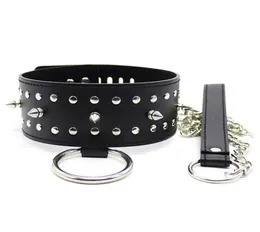 Lockable PU Leather Dog Collar Bondage Slave Restraint Belt In Adult Games For Couples Fetish Sex Products Toys For Women And Men 5381081
