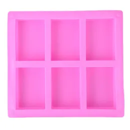 6 Cavities Handmade Rectangle Square Silicone Soap Mold Chocolate DOOKIES Mould Cake Decorating Fondant Molds 1 Piece 257g