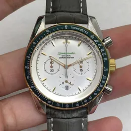 Designer Watch Reloj Watches AAA Quartz Watch Oujia Superb Six Needle Six Calender Green Circle White Quartz Watch Cl014 Machine Mens Watch
