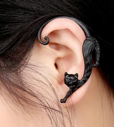 Gothic Punk Rock Cat Szyt Ear Mankiet Kolczyki dla kobiet Modne Zmysłowe Kolczyki z mankietem Kotka 1PC58735114812957