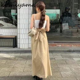 Casual Dresses Personality Halter Openback Women Dress Lace-up Bow Vestidos Korean Summer Vestido Unique Style Ropa Mujer