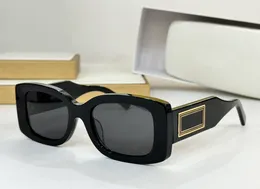Schwarze rechteckige Sonnenbrille 4377 Designerin Frauen Sonnenbrillen Brillen Sommerschatten Sunnities Lunettes de Soleil Uv400 Brillen mit Brillen