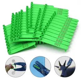 Akcesoria 100pcs Owce Znaki ucha ze słowami nr 0011000 Laser do uszu Plastikowe kolczyki na głowę karty identyfikacyjne zwierząt gospodarskich