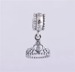 5 PCSLOT Princess Tiara Charms Ciondolo Autentico 925 Sterling Silver Fits per Bracciale in stile fai -da -te 7911117CZ H99471718