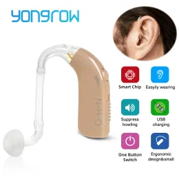 Verstärker Yongrow Hörgeräte -Klangverstärker Hörgerät für die Taubheit hinter dem Ohrvereinigungsverstärker Audifonos -Lautsprecher Verstärkte