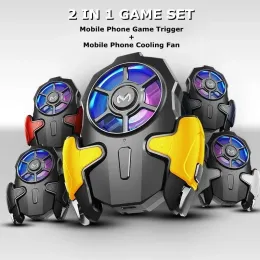 Mäuse AK03 Memo Mobiltelefon ABS L1R1 PUBG Gaming Trigger Gamepad Joystick Controller mit Cooling -Fan -Spiel für iPhone iOS Android