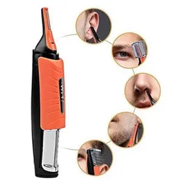 Electric Ear Nose Hair Trimmer Shaver med ögonbrynsform Portable Shaver Shaver Head Washable Care and Trimning Tool 240429