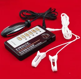 Sex Elektroschockprodukte mit Klitorisnipple Klemmen Vagina Analstecker Elektro -Geschlechtsgetriebe Schätzung Spielzeug Massager6511263