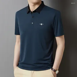 Męska koszulka polo Polo Confort Fashion w paski oddychającej t-shirt