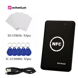 카드 RFID 카드 리더 복사기 복사기 125kHz 키 FOB NFC 스마트 카드 리더 작가 13.56MHz 암호화 된 프로그래머 UID 키 포브