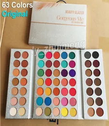 Original Beauty Glazed 63 Colori Palette di ombretto Splendida tavolozza per trucco per occhio per occhio impermeabile in polvere naturale nudo pigmentato naturale 7844530