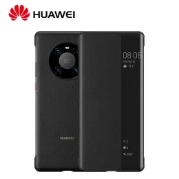 Messen Original Huawei Mate 40 Pro Case Mate 40e 40 Pro+ Case Smart Cover Flip Leather 360 충격 방지 자기 사업가 최고 품질