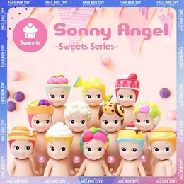 Blind Box Blind Box Sweets Series Figurer Kawaii Mini Ice Puff Pudding Candy Figure Mystery Box Surprise Bag Dolls Toy T240506