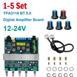 Förstärkare TPA3116 Power Amplifiers Module DC12V24V Digital Amplifier Board USB DAC 2x50W+100W 2.1 Channel Compatible med Bluetooth 5.0