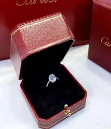 Mulher de diamante de pedra do Mossão Americano 18k anel de ouro Mossão Diamond Woman propôs para importar diamante genuíno Bare Stone5850342