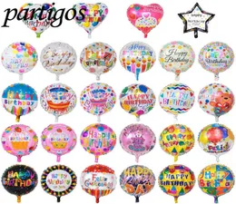 50pcslot 18inch Mutlu Yıllar Balon Alüminyum Folon Balonları Helyum Balon Mylar Balls Çocuk partisi dekorasyon oyuncakları globos q16106404