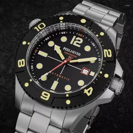 Zegarek odczuwaj 500 m wodoodporny męski zegarek mechaniczny dla mężczyzn Sapphire Sapphire Crystal Automatyczne zegarki Sport 50bar