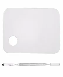 Faca de placa da paleta Paleta de maquiagem de maquiagem acrílica com faca de placa de paleta com espátula Foundation Blending Tool3050573