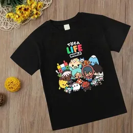 Футболки New Children Game Toca Life World Tshirt Anime Toca Boca Life World Game Thrish Детская топ