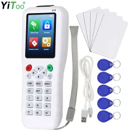 Card Yitoo Premium RFID Duplicator, 125KHz 13,56 MHz Access Card Reader Writer Decoder Smart Card Cloner NFC Copier, gratis programvara USB