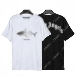 Palm PA Harajuku 24SS Summer Broke Beheaded Shark Letter Printing Logo T Shirt Loose Oversize Hip Hop Unisex Short Sleeve Tees Angels 2181 UXX