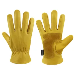 Gloves Gardening gloves Cow Leather for Women and Men Thornresistant Rose Prunting Work gloves