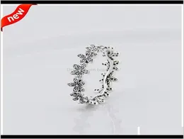 Band Drop -Lieferung 2021 Kompatible P -Ring -Daisy -Ringe mit kubischem Zirkon 100 Prozent 925 Sterling Sier Schmuck Großhandel DIY KKA1951 62FC2558254