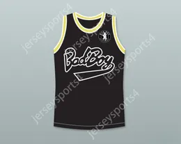 Custom Nay Mens 청소년/어린이 악명 높은 B.I.G. Biggie Smalls 72 Bad Boy Black Basketball Jersey와 패치 탑 스티치 S-6XL