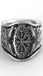 Cluster Rings 2021 Модная скандинавская мифология викинги ретро -рисфрафти кольцо готическое унисекс.