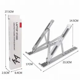 Tablet Pc Stands Creative Folding Bracket Aluminum Alloy Stand 10-15.6 Inches Laptop Mounts 6-Position Adjustable Height Portable Hold Otvyw