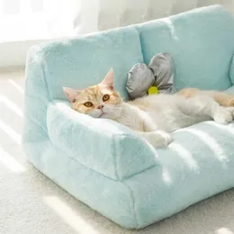 고양이 침대 가구 Rizestar Fluffy Dog Beds 애완 동물 둥지 부드러운 PP면 고양이 침대 개를위한 소파 침대는 wahsable pet bed를위한 소파 침대