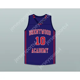 CUSTOM BLUE DARIUS GARLAND 10 BRENTWOOD ACADEMY EAGLES DARK BASKETBALL JERSEY TOP Stitched S-6XL