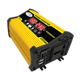 Charger 4000W Inversor de energia do carro DC 12V a AC 220V 110V 50Hz Transformador de tensão Dual 2 USB LED Digital Display Acessórios automáticos