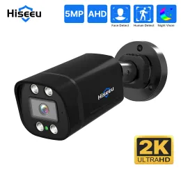 Webcams Hiseeu 5mp Ahd Bullet Cctv Camera Outoor Street Security Waterproof Face Detect H.265 1080p Video Cctv Surveilance Cameras Xmeye